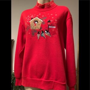 Red, Birds in birdhouse sweatshirt